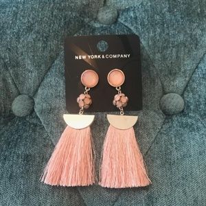 Light pink / Dusty Rose Earrings, gold